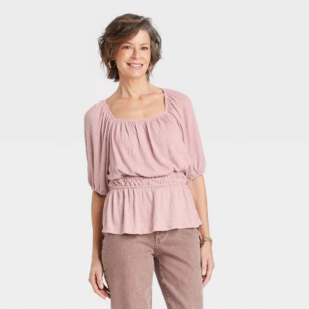 Women's Raglan Short Sleeve Textured Top - Knox Rose™ | Target