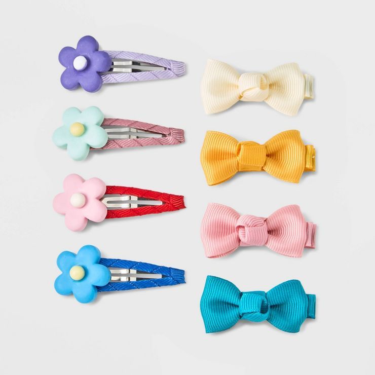 Toddler Girls' 8pk Flower Hair Clip Set - Cat & Jack™ | Target