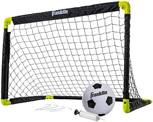 Franklin Sports Kids Mini Soccer Goal Set - Backyard/Indoor Mini Net and Ball Set with Pump - Portab | Amazon (US)