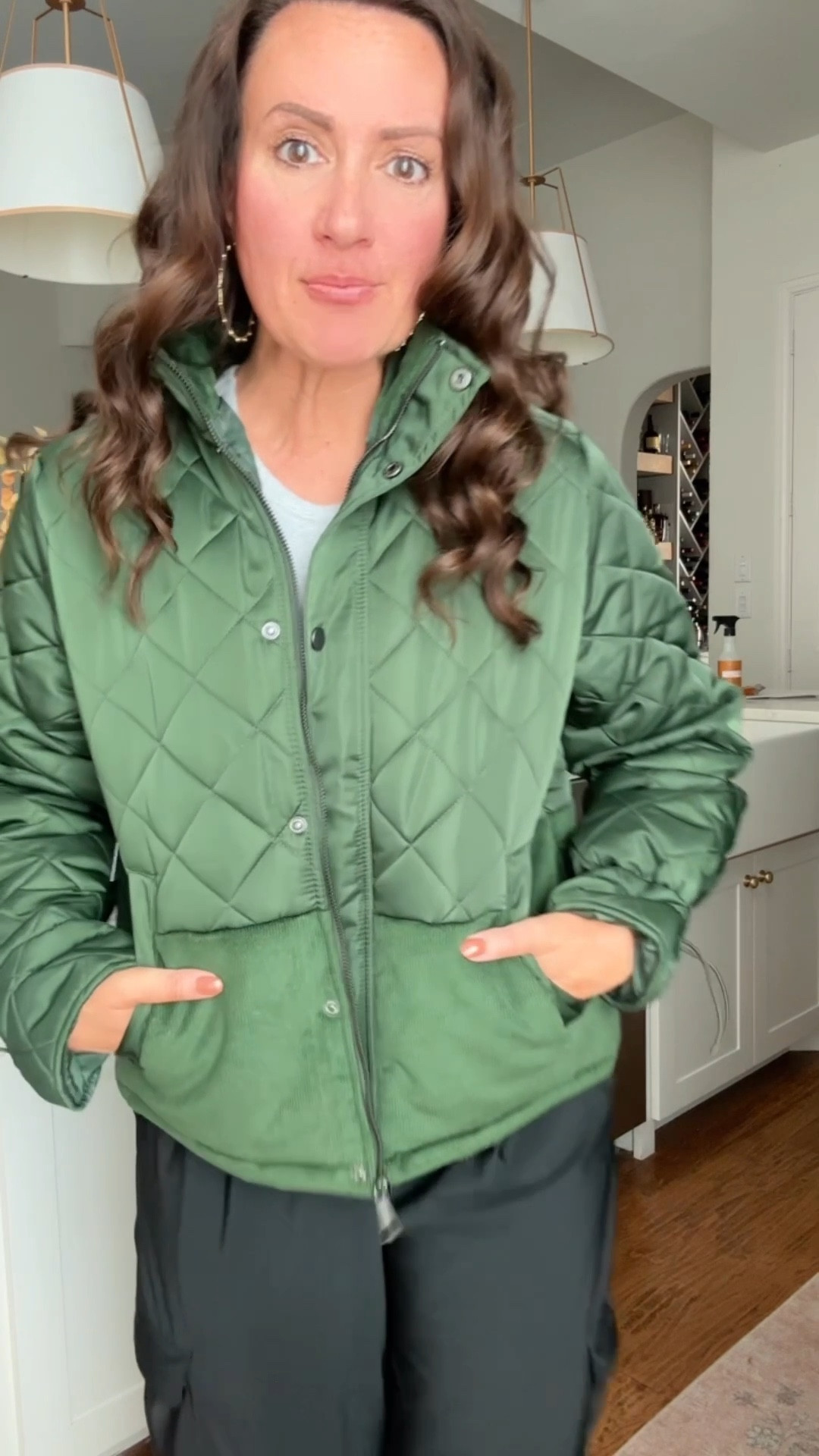 Cute mixed media jacket! Wearing a medium
.


#LTKSeasonal #LTKOver40 #LTKActive