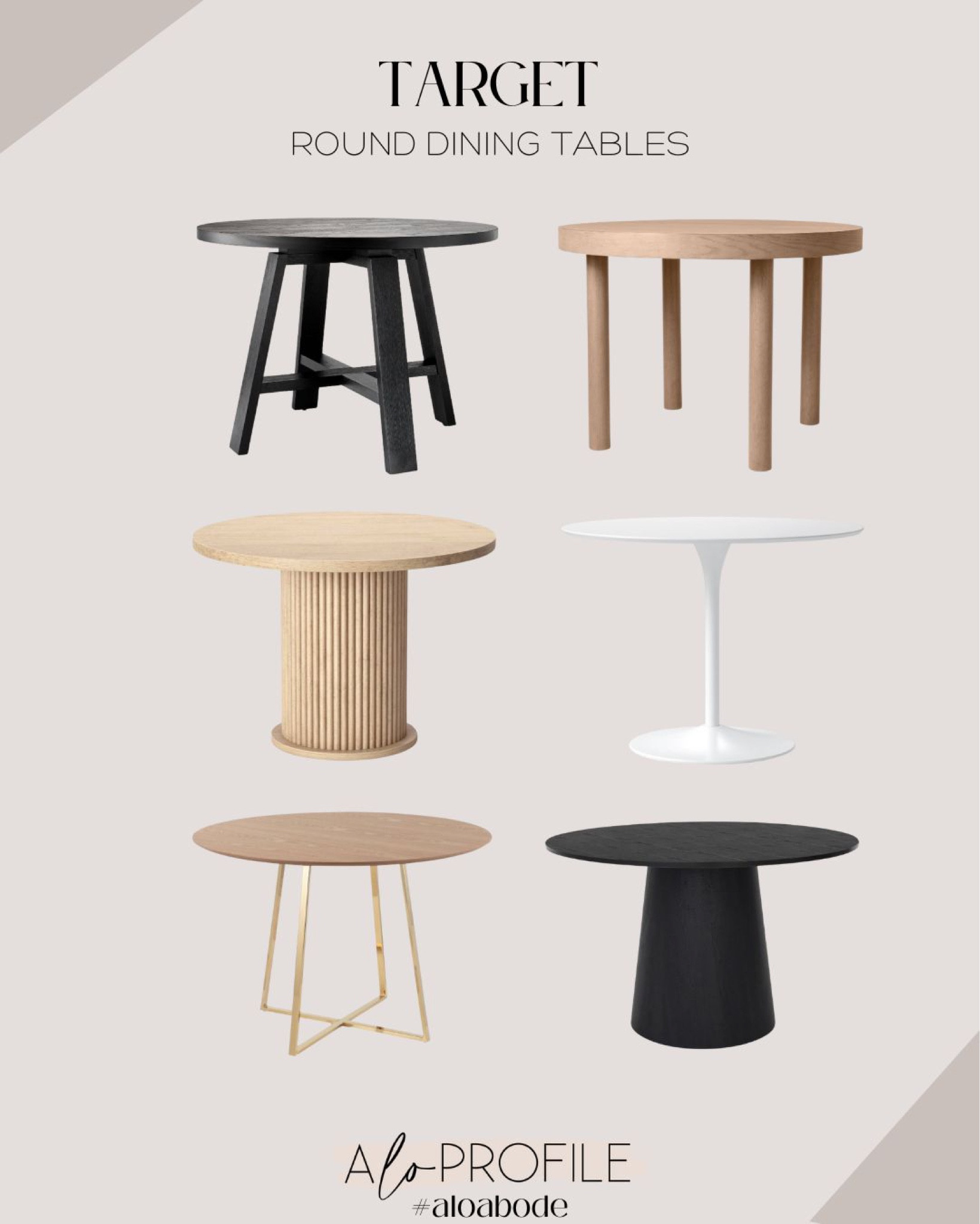 Target Dining Tables // target home, reeded wood dining tables, tulip table, pedestal table, black wood dining table, white oak dining table, target dining room, dining tables, black dining tables, white dining tables, small space tables, target furniture

#LTKhome
