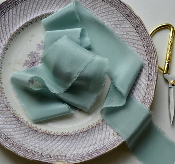 Faded Jade Raw Edge 2 Silk Crepe | Etsy | Etsy (US)