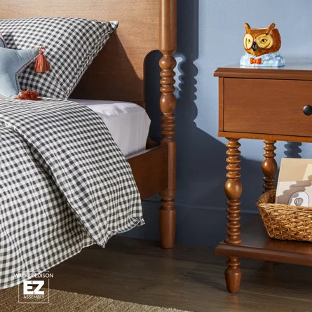 Walker Edison Vivienne Traditional Easy Assembly Solid Wood Twin Spindle Bed | Wayfair | Wayfair North America