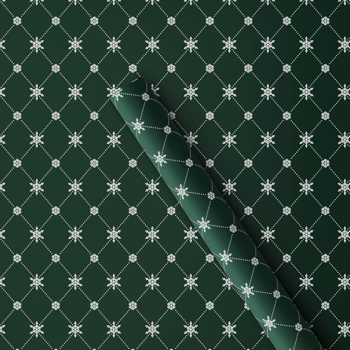 20 sq ft Harlequin Snowflake Christmas Gift Wrap Green - Wondershop™ | Target
