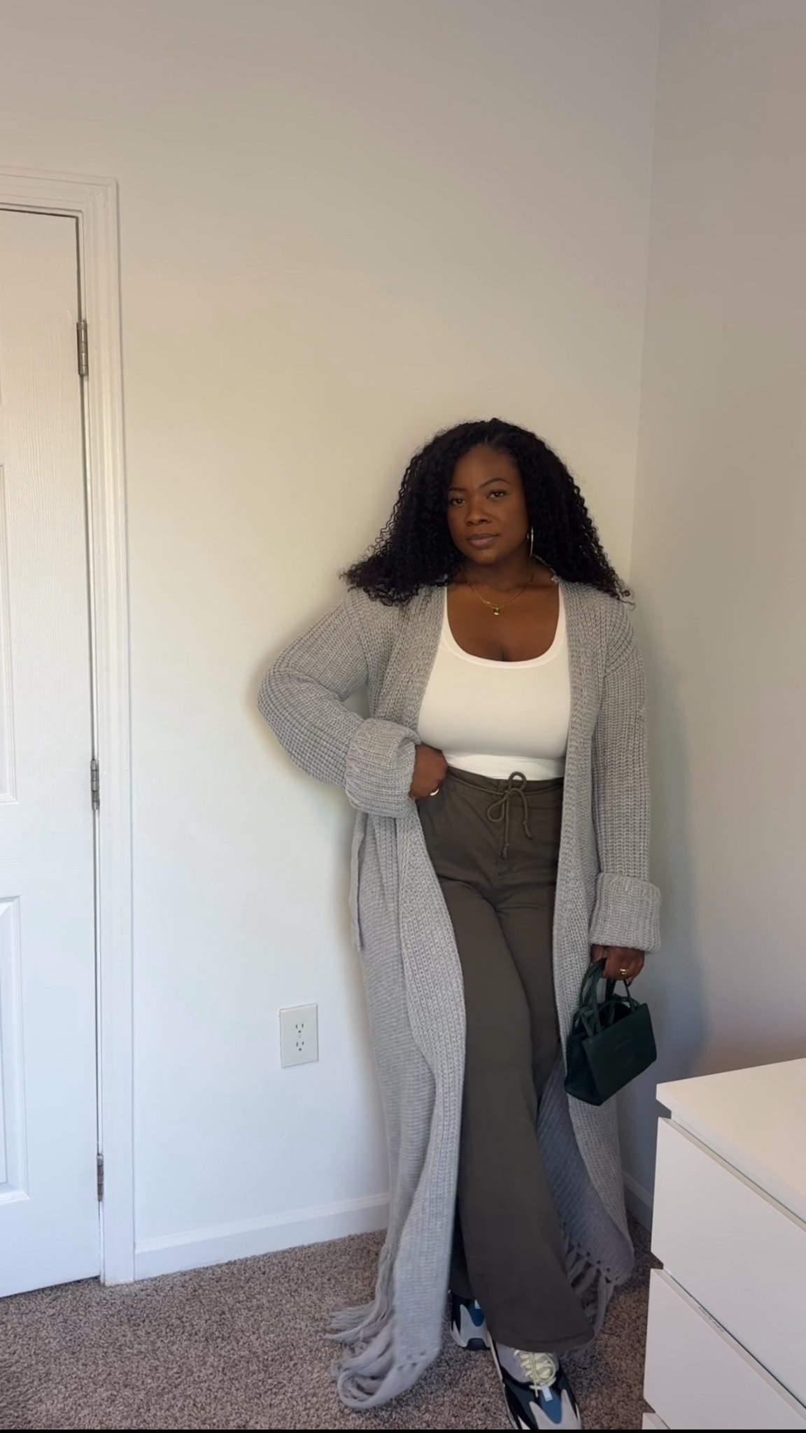 Casual OOTD 
Actual cargos - can’t link Fashion Nova Out for the day cargos -2X 
Top- Amazon 
Cardigan - Hanifa 

Linked similar items 

#LTKootd #LTKMidsize #LTKPlusSize