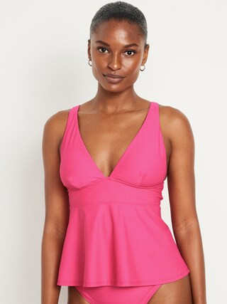 V-Neck Swing Tankini Swim Top | Old Navy (US)