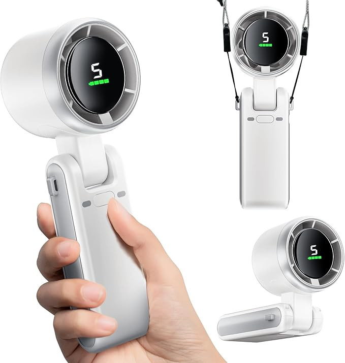 Portable Handheld Mini Fan, Foldable Powerful Winds Turbo Fan, 5000mAh Battery & 50000RPM Speed, ... | Amazon (US)