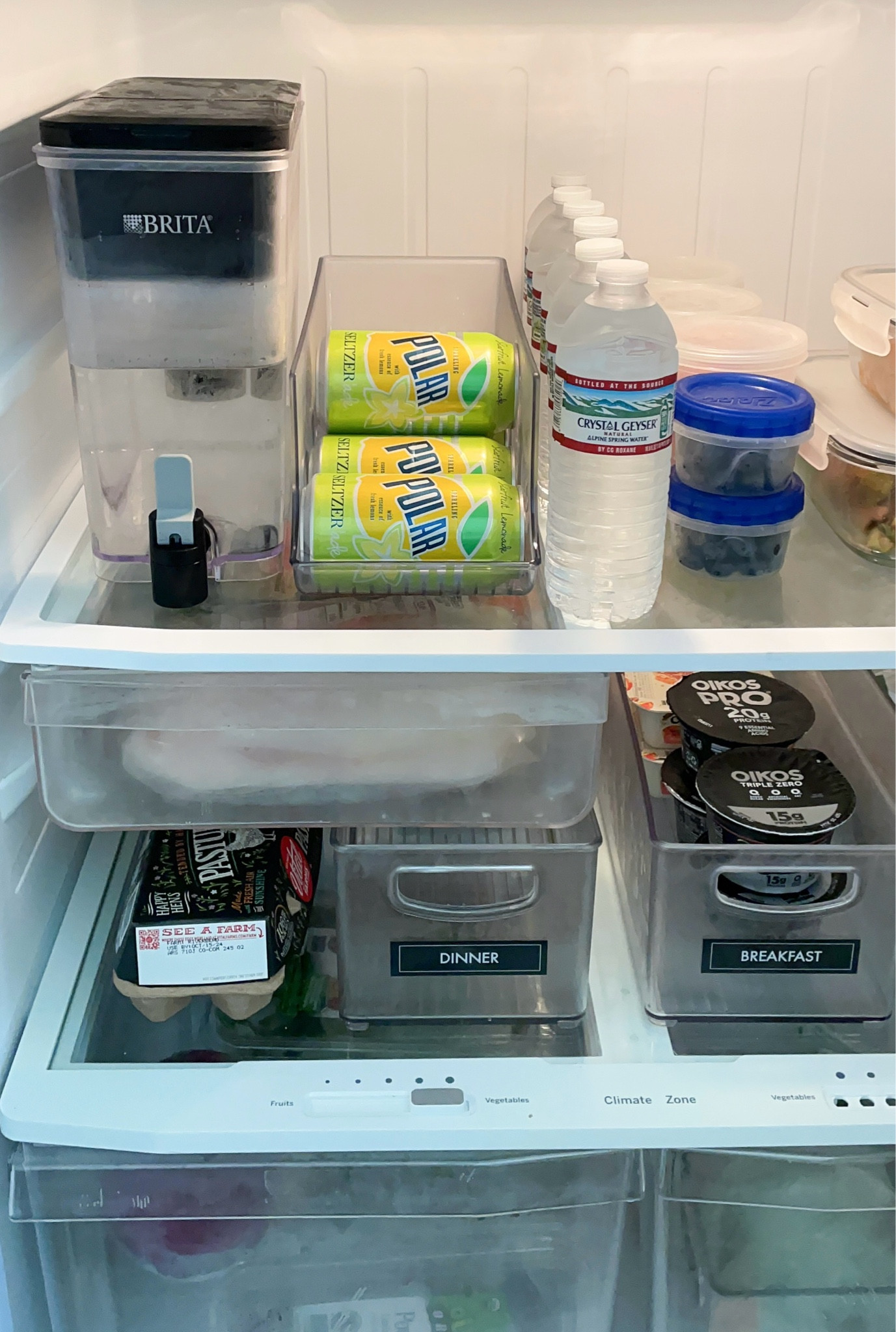 Fridge organization / the container store / kitchen organization / deep acrylic bins / idesign bins 

#LTKHome