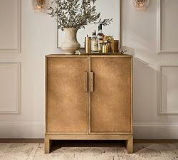 Modern Heirloom Leather Bar Cabinet (36") | Pottery Barn (US)