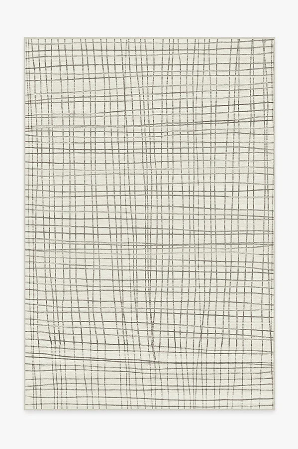 Modern Grid Creme Rug | Ruggable | Ruggable