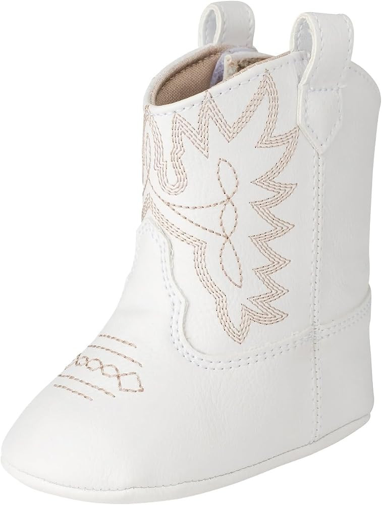Baby Deer Faux-leather Soft Sole Western Boot for Infant Boys or Girls/Baby First Steps non-Slip ... | Amazon (US)