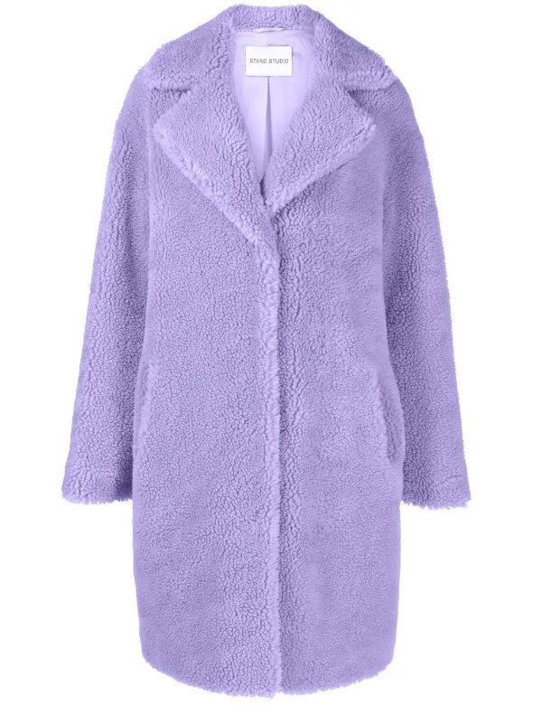 faux-shearling single-breasted coat | Farfetch Global