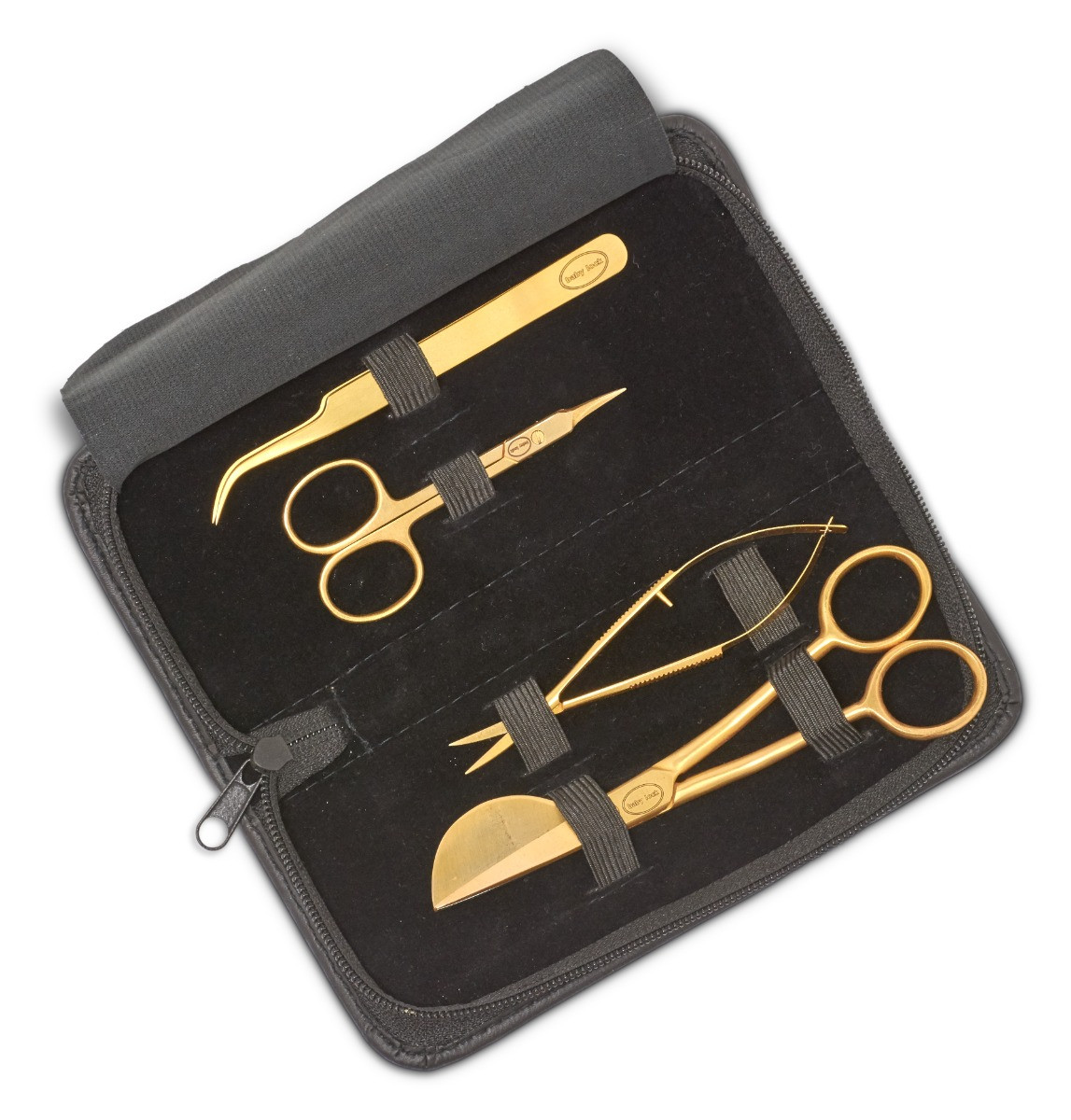 Gold Scissor Set with Embossed Black Pouch | Baby Lock
