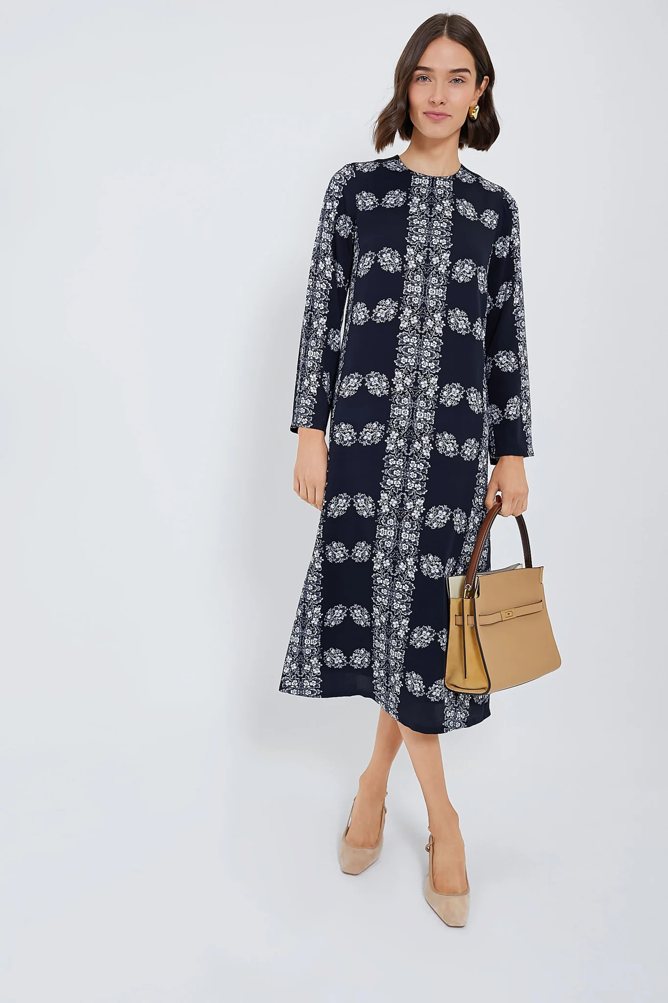 Navy Floral Harrington Maxi Dress | Tuckernuck (US)