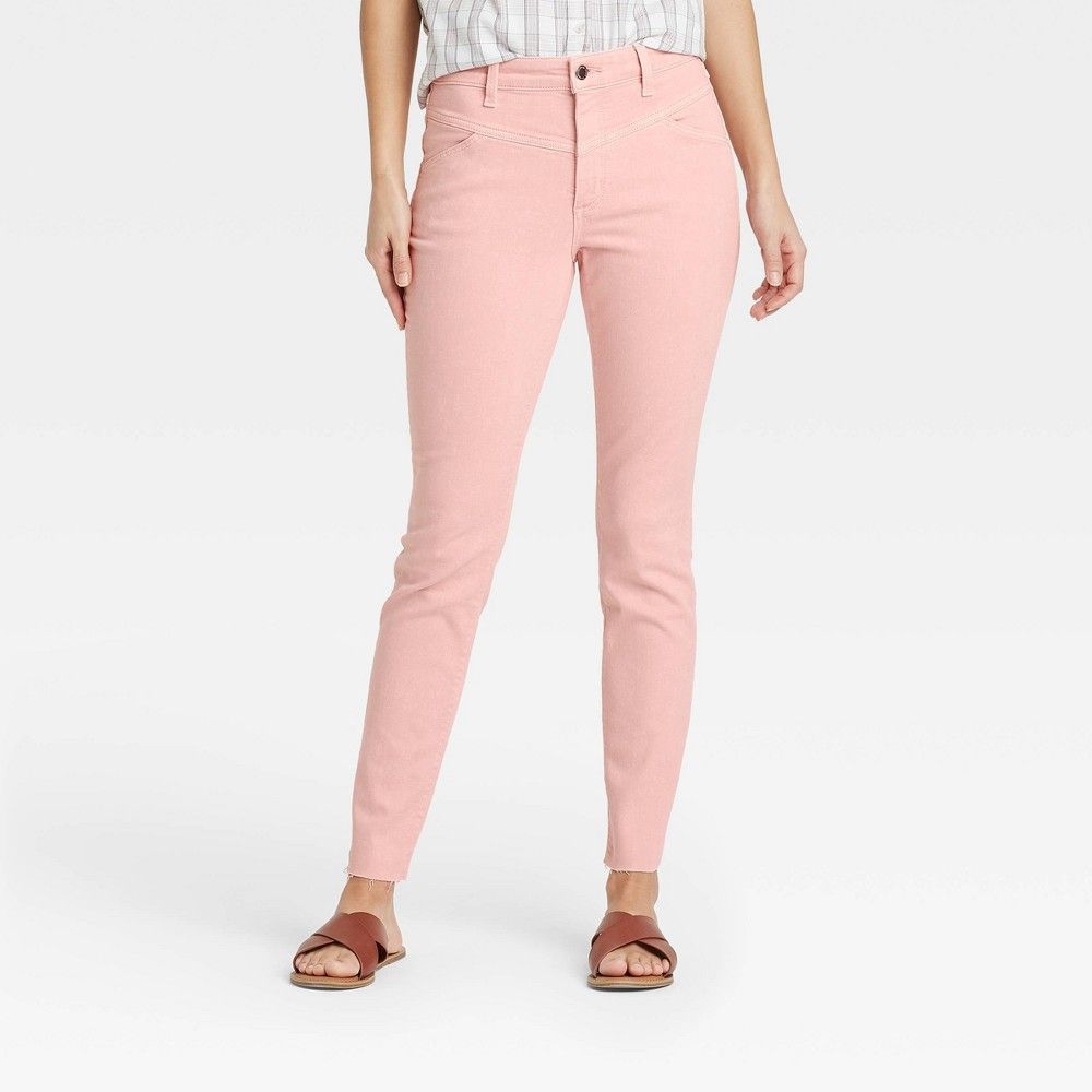 Women's High-Rise Skinny Jeans - Universal Thread Soft Pink 0 | Target