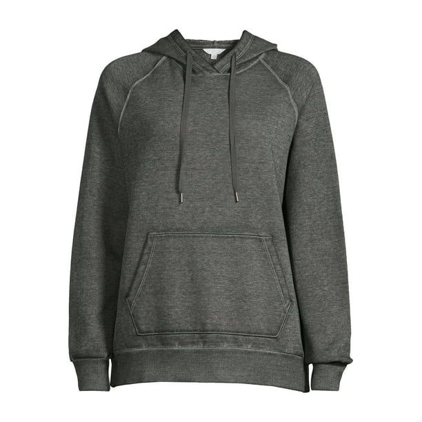 Time and Tru Women's Garment Washed Pullover Hoodie, Sizes S-3XL | Walmart (US)