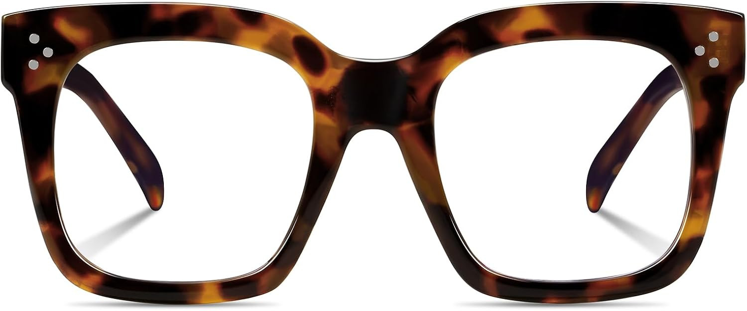 Ovresized Blue Light Blocking Glasses for Women Men Square Computer TV Eyeglasses | Amazon (US)