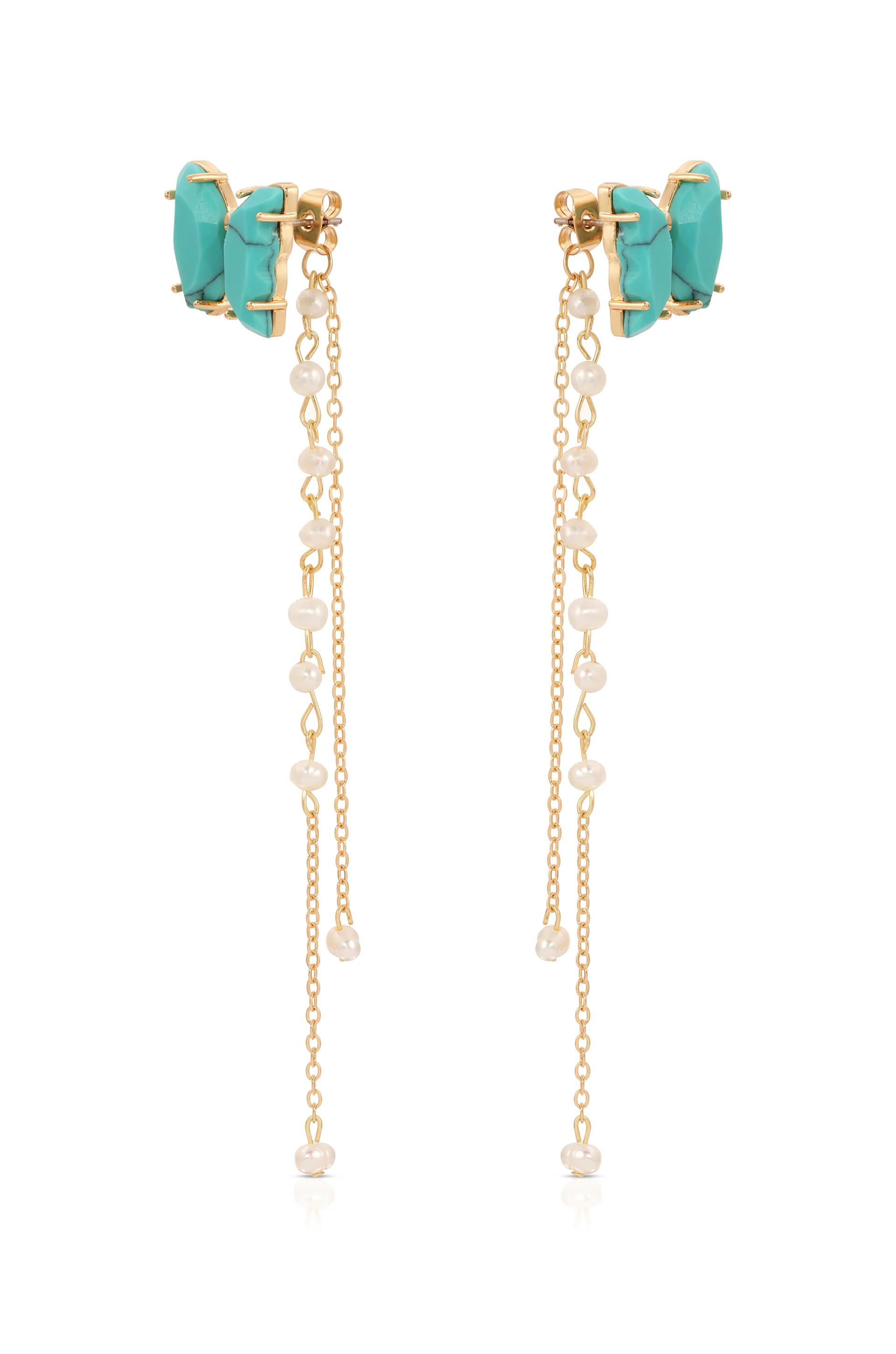 Turquoise Butterfly Dangle Earrings | Ettika