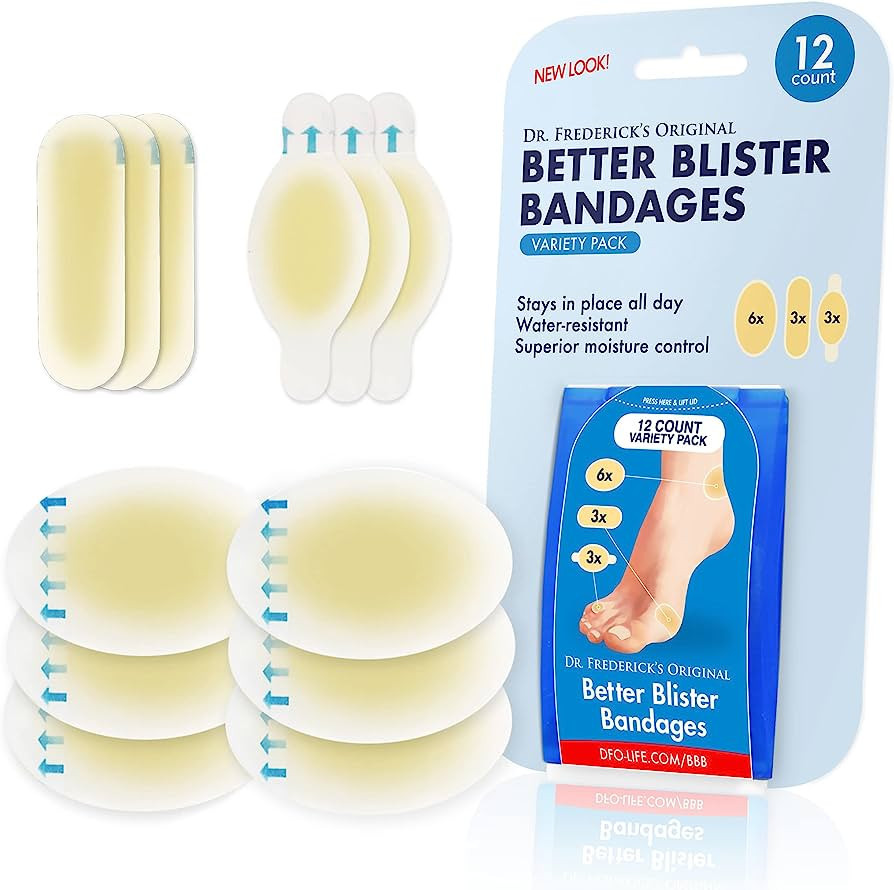 Dr. Frederick's Original Better Blister Bandages - 12 ct Variety - Waterproof Hydrocolloid Bandag... | Amazon (US)