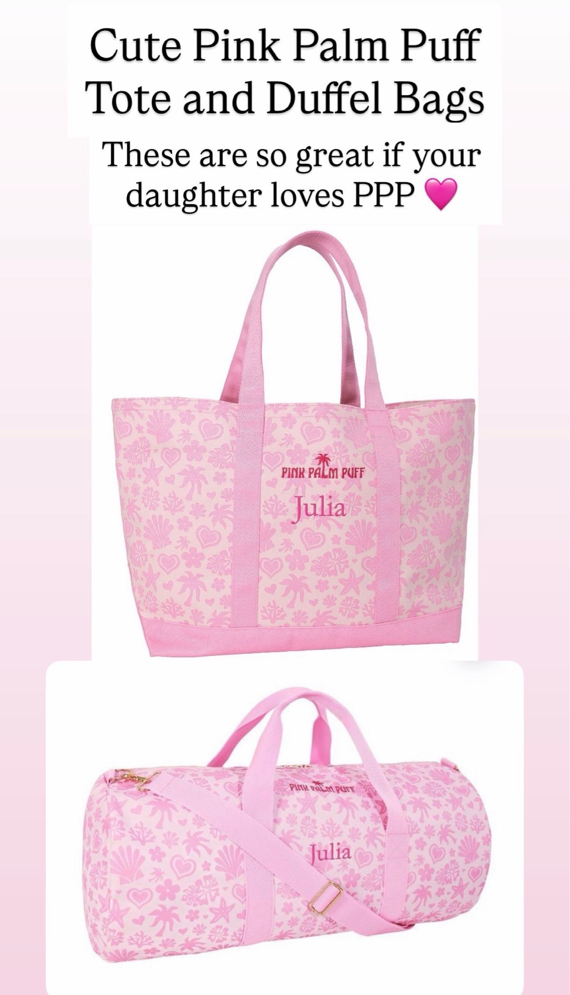 Pink palm puff bags

#LTKmomlife