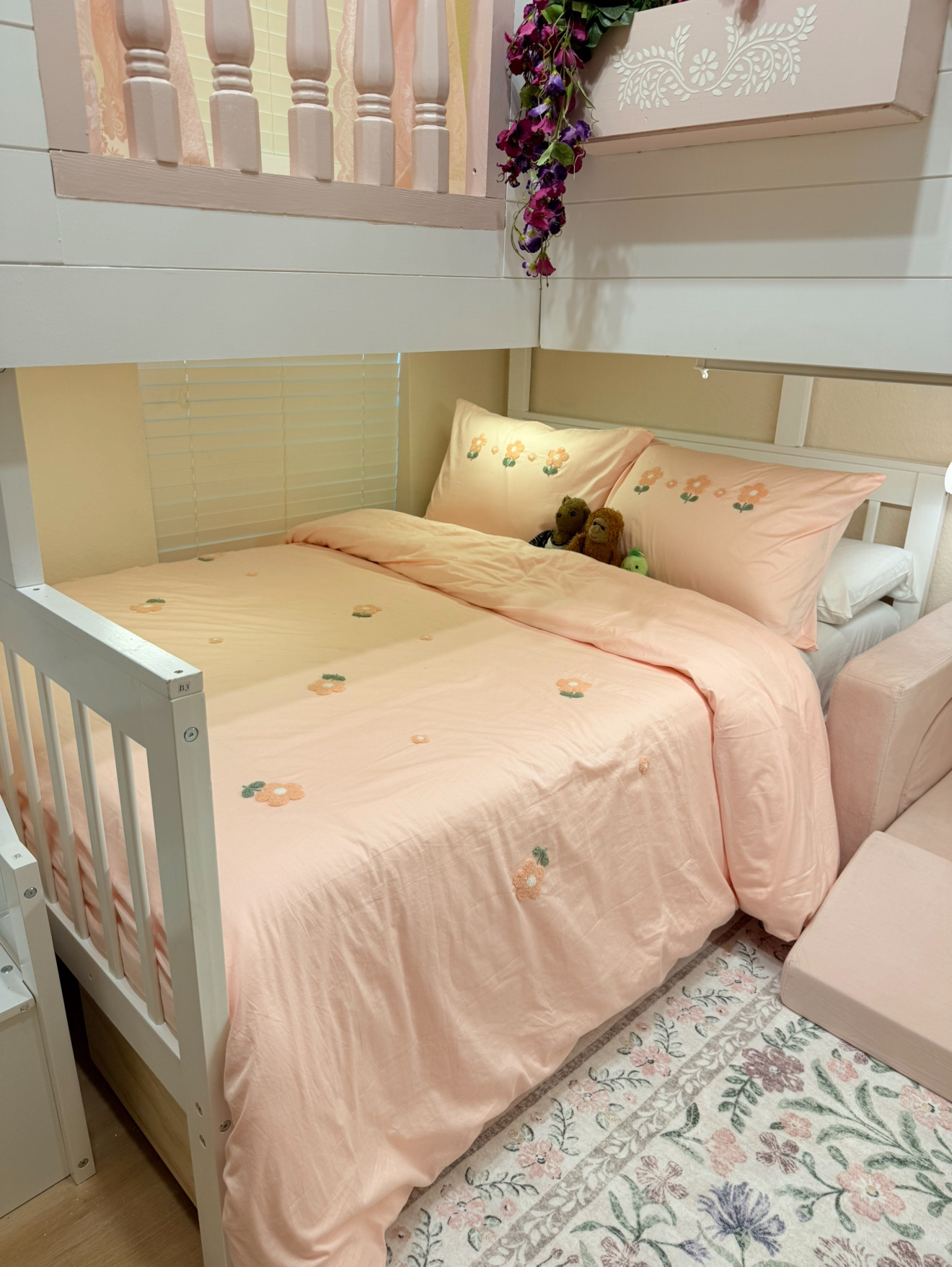 This bedding is the easiest way to make a child’s room feel so soft and put together. The delicate floral details and blush tones give it the sweetest, cozy vibe 🤍 

 #LTKdayinmylife #LTKmomlife #LTKHome