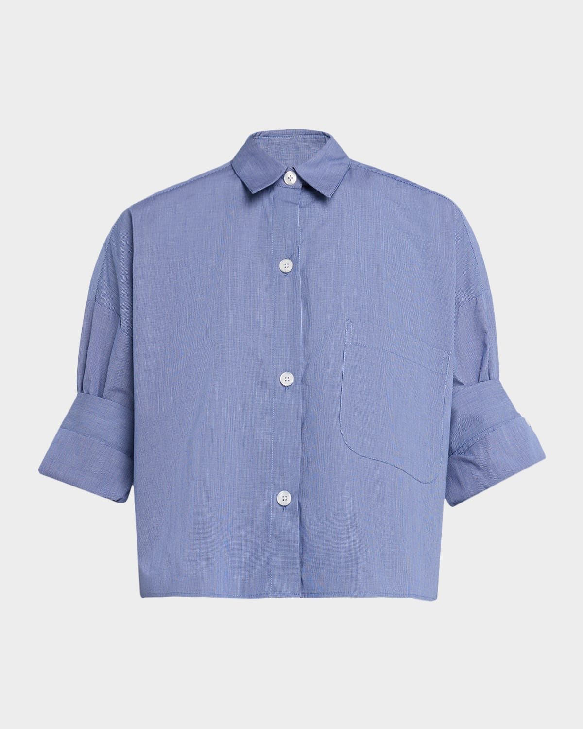 Next Ex Cropped Shirt in Cotton Poplin | Neiman Marcus