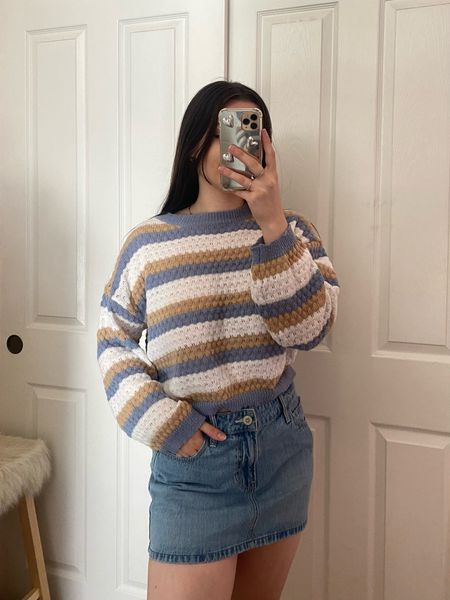 Cute spring sweater outfit!🫶

Sizing:
- sweater is true to size (perfect lightish weight material for spring), wearing a medium for an oversized fit
- skirt runs a little bit so size down if inbetween, wearing a 4 (usually between a 2 & 4)

Amazon Womens Clothes / Amazon Finds Clothes / Amazon Clothing / Amazon Must Haves / Amazon Basics / amazon basic tops / Amazon Fashion / Amazon Fashion Finds / Amazon Favorites / Amazon Style / Amazon Clothes / amazon fashion finds / Spring outfits / spring break outfits / spring beach / spring 2024 / spring outfits 2024 / spring fashion / Amazon spring fashion / amazon spring / amazon spring break / amazon spring beach / amazon fashion spring / amazon spring outfits / Amazon Sweater / Womens Amazon Sweater / Sweater Amazon / Hollister skirt / Hollister / college fashion / college outfits / college class outfits / college fits / college girl / college style / college essentials / amazon college outfits / back to college outfits / back to school college outfits / college tops / Neutral fashion / neutral outfit /  Clean girl aesthetic / clean girl outfit / Pinterest aesthetic / Pinterest outfit / that girl outfit / that girl aesthetic / vanilla girl / 


#LTKfindsunder100 #LTKfindsunder50 #LTKSeasonal