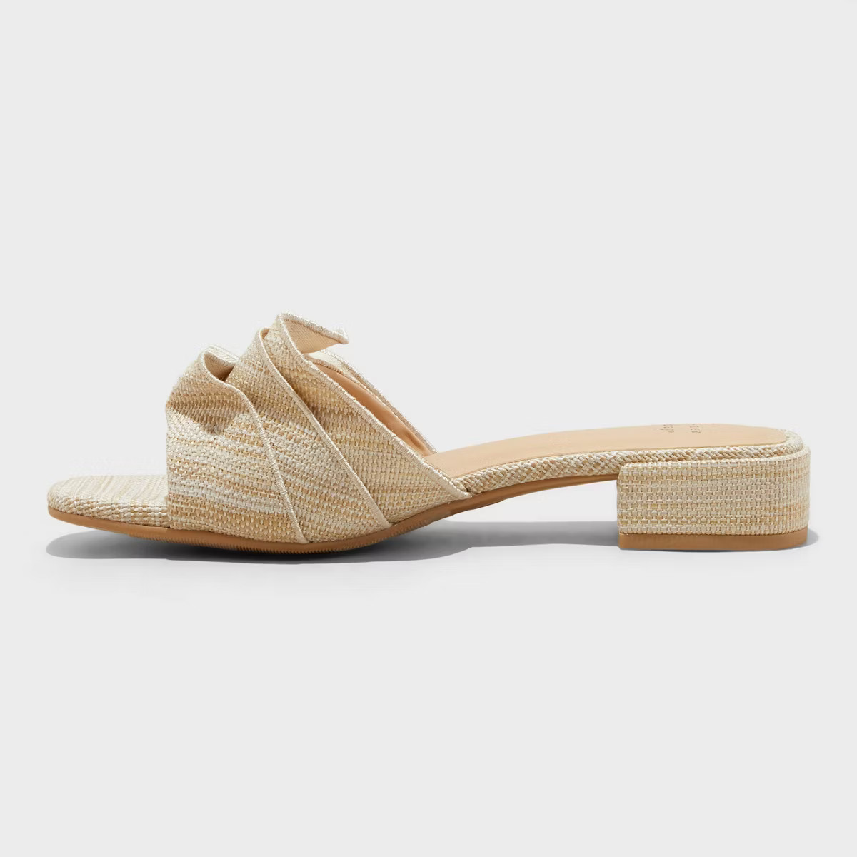 Women's Lyta Raffia Ruffle Sandals with Memory Foam Insole - A New Day™ Beige 7 | Target