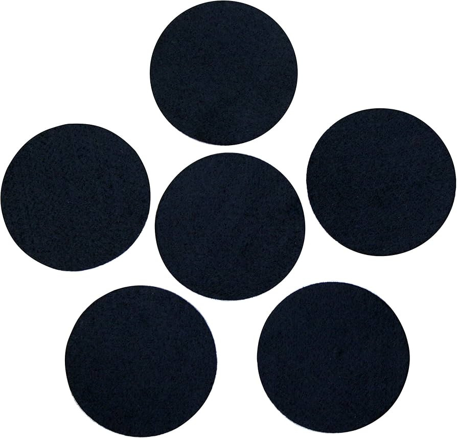Black Adhesive Felt Circles: Variety of Sizes: 2”, 3”, 4” or 5" Wide; Die Cut Felt Stickers... | Amazon (US)