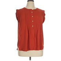 Ann Taylor LOFT Sleeveless Blouse: Red Tops - Size X-Large | ThredUp (US)