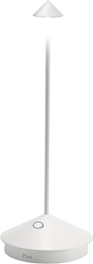Zafferano Pina Pro LED Table Lamp (Color: White) in Aluminum, IP54 Protection, Indoor/Outdoor use... | Amazon (US)