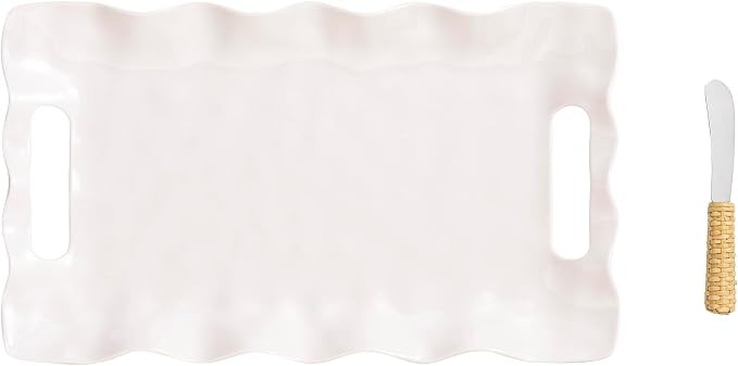 Mud Pie Ruffled Melamine Tray | Amazon (US)