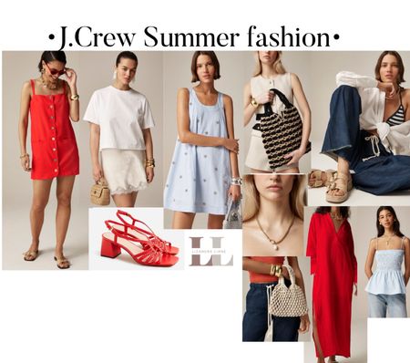 J crew summer style, red, white and blue, Memorial Day weekend outfits, holiday looks, vacation outfit, resort wear, summer fashion, chic style, 4th of July outfits, white dress, red, stripes, sandals 

#LTKFindsUnder100 #LTKStyleTip #LTKTravel