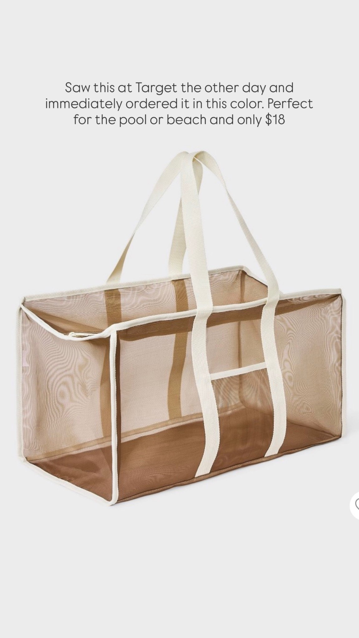 Saw this at @Target  the other day and immediately ordered it in this color. Perfect for the pool or beach and only $18

#LTKmomlife #LTKSeasonal #LTKdayinmylife