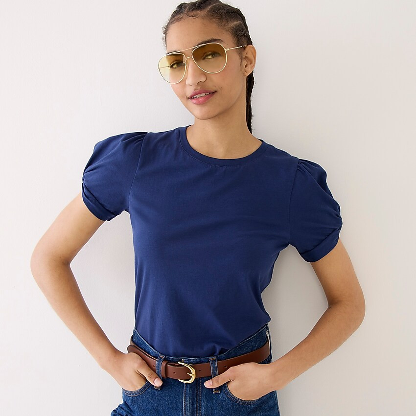 Broken-in jersey puff-sleeve T-shirt | J. Crew US