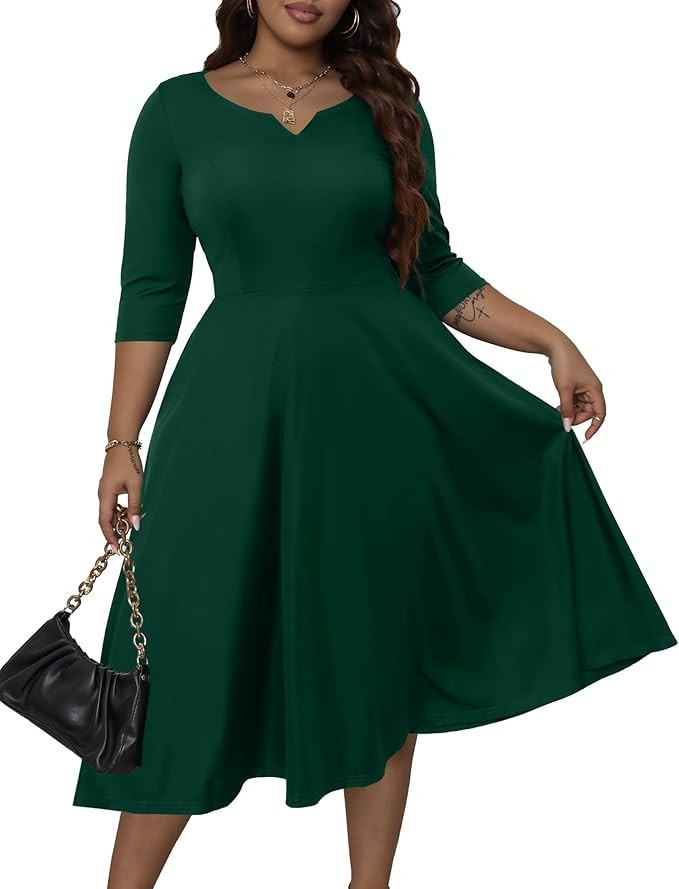 Runwind Dresses Fit and Flare A-Line Swing Dress | Amazon (US)