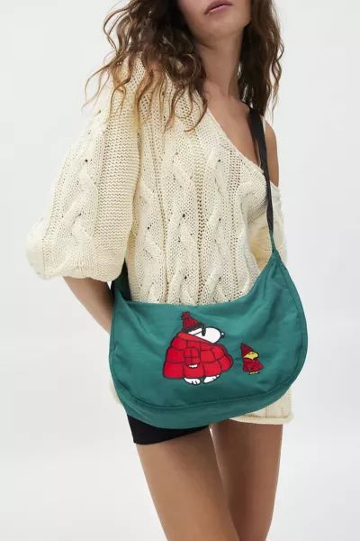 BAGGU X Peanuts Medium Nylon Crescent Bag | Urban Outfitters (US and RoW)