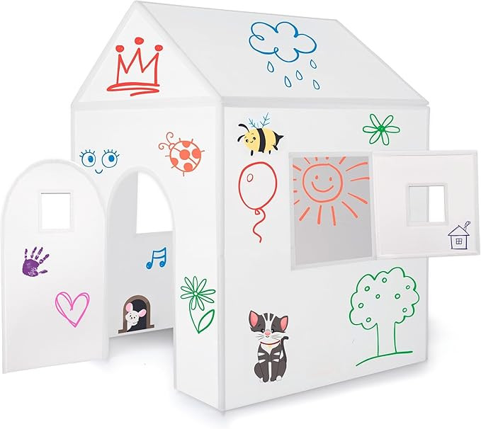 The Washable Playhouse for Kids - Paint Again and Again - ImagiNew Playhome with Working Door and... | Amazon (US)