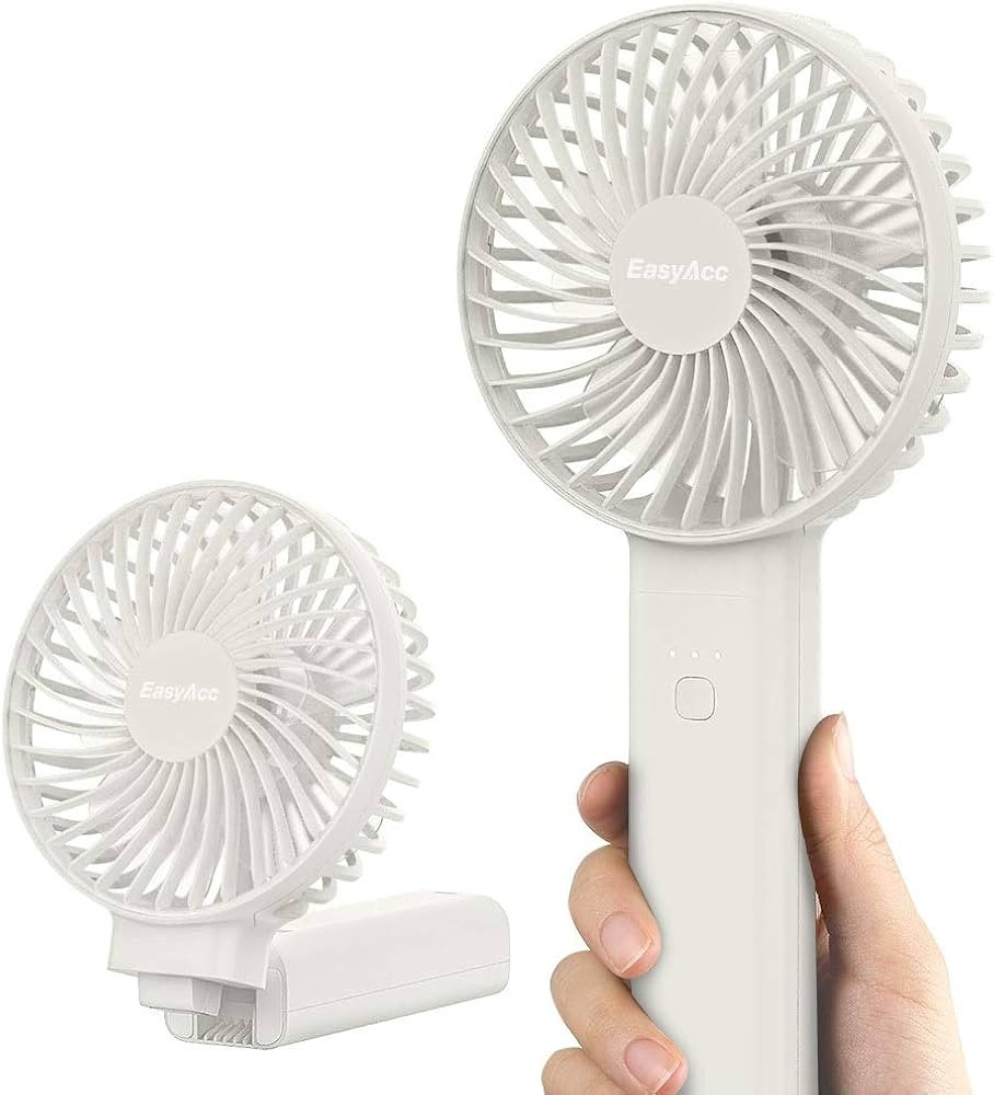 EasyAcc Handheld Fan, 2023 4th New 5000 Battery Operated Desk Fan [ 4 Speed 20 Hours Quiet Powerf... | Amazon (US)