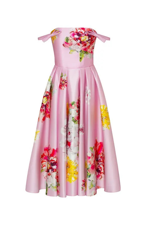 Milla Tea-length floral dress in Pink Floral at Nordstrom, Size Small | Nordstrom