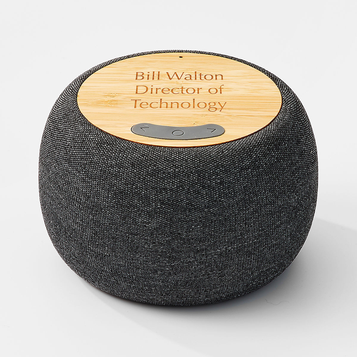 Fabric and Bamboo Speaker with Wireless Charger | Things Remembered