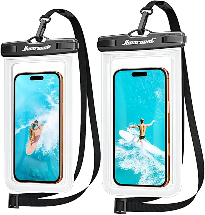 Hiearcool Waterproof Phone Pouch, Waterproof Phone Case with Crossbody Lanyard Compatible for iPh... | Amazon (US)