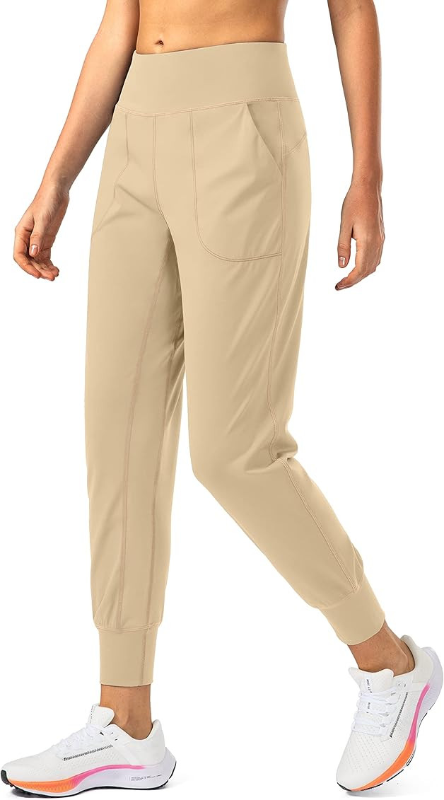 Soothfeel Women's Joggers with Zipper Pockets High Waisted Athletic Workout Yoga Pants Joggers for W | Amazon (US)