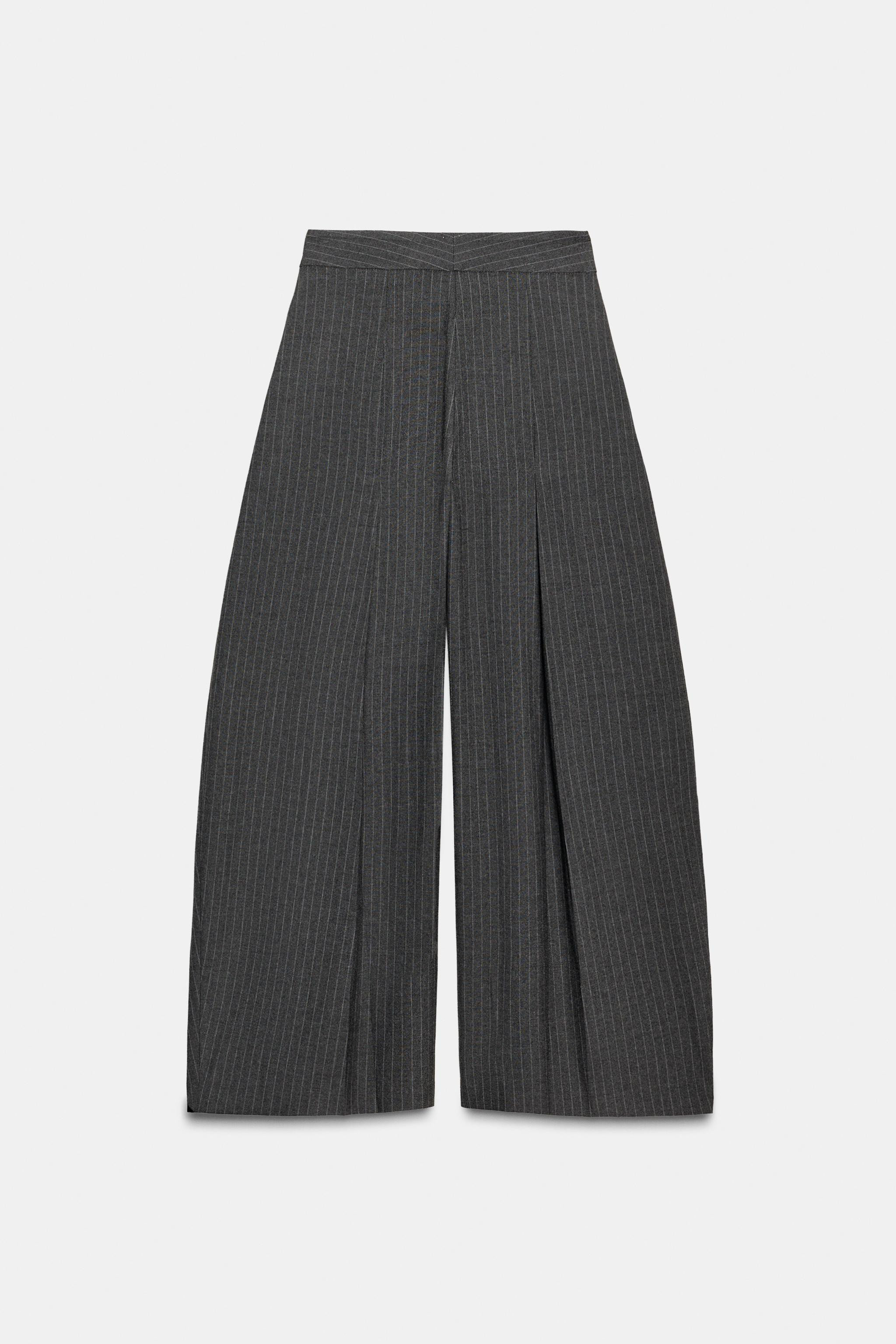 ZW COLLECTION PINSTRIPE PLEATED PANTS | Zara US