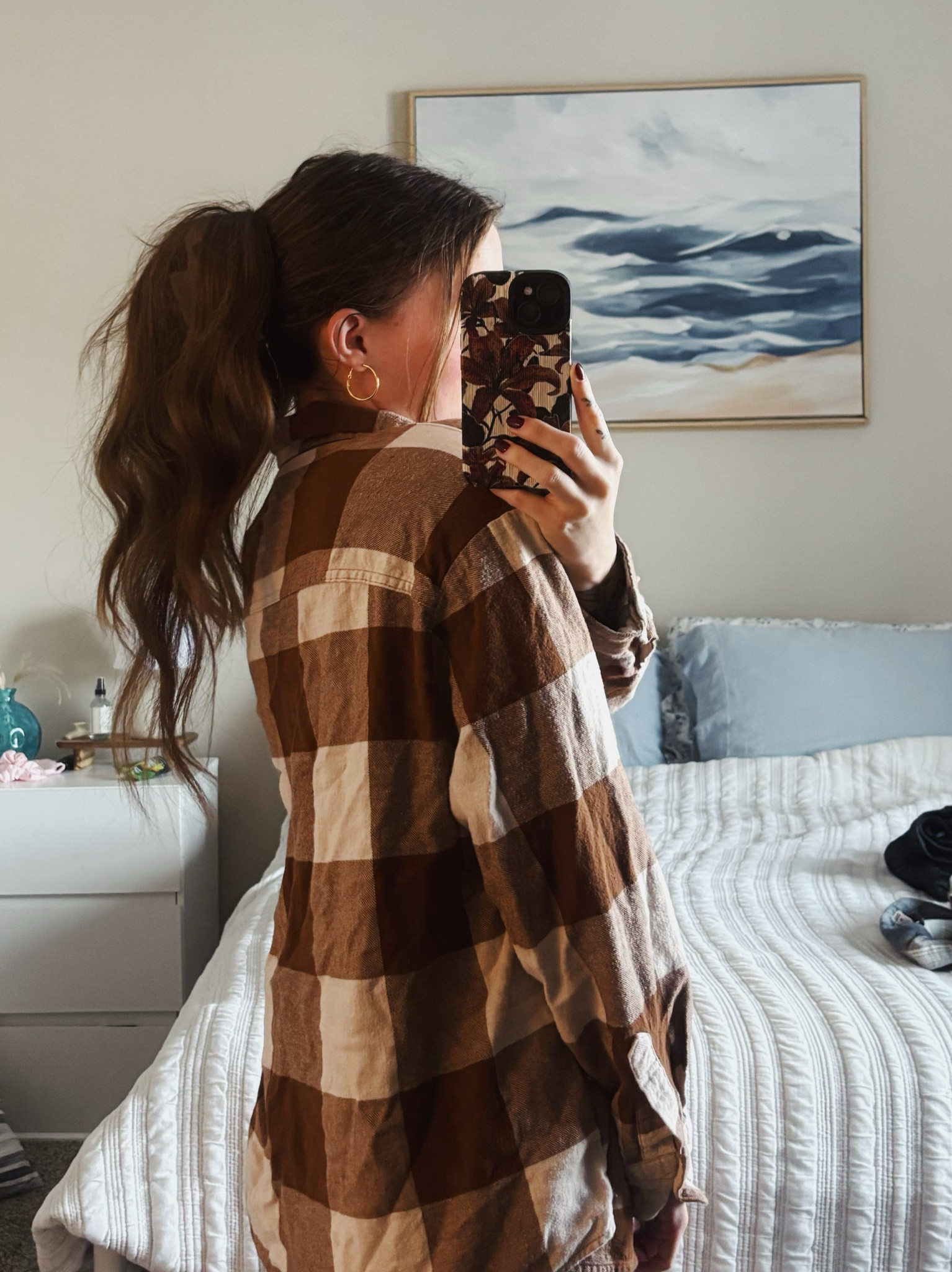 The cozy style ✨ the hair just says let it snow 
Cozy flannel, cozy style, work outfit, easy outfit, cozy work outfit, winter hairstyle, claw clip hairstyle, old navy style, easy going style 

#LTKFindsUnder50 #LTKHoliday #LTKSeasonal