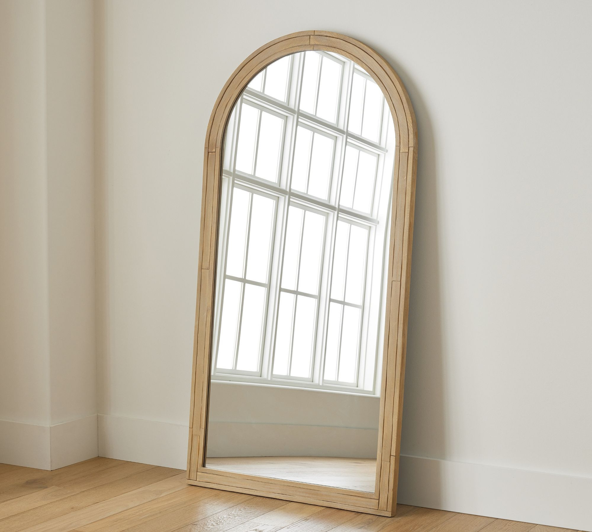 Field Wood Arch Mirror | Pottery Barn (US)