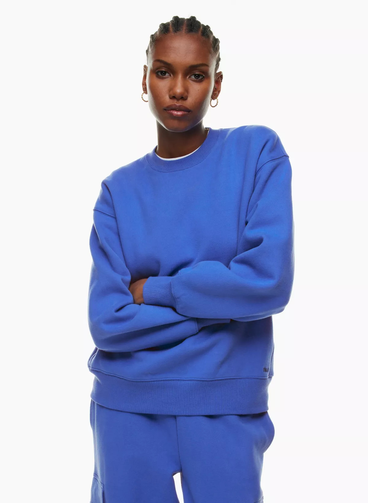 COZY FLEECE BOYFRIEND CREW SWEATSHIRT | Aritzia