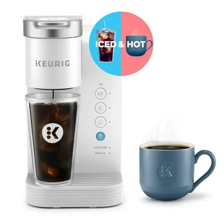 Keurig K-Express Essentials Plus, Iced and Hot Single-Serve K-Cup Pod Coffee Maker, White | Walmart (US)