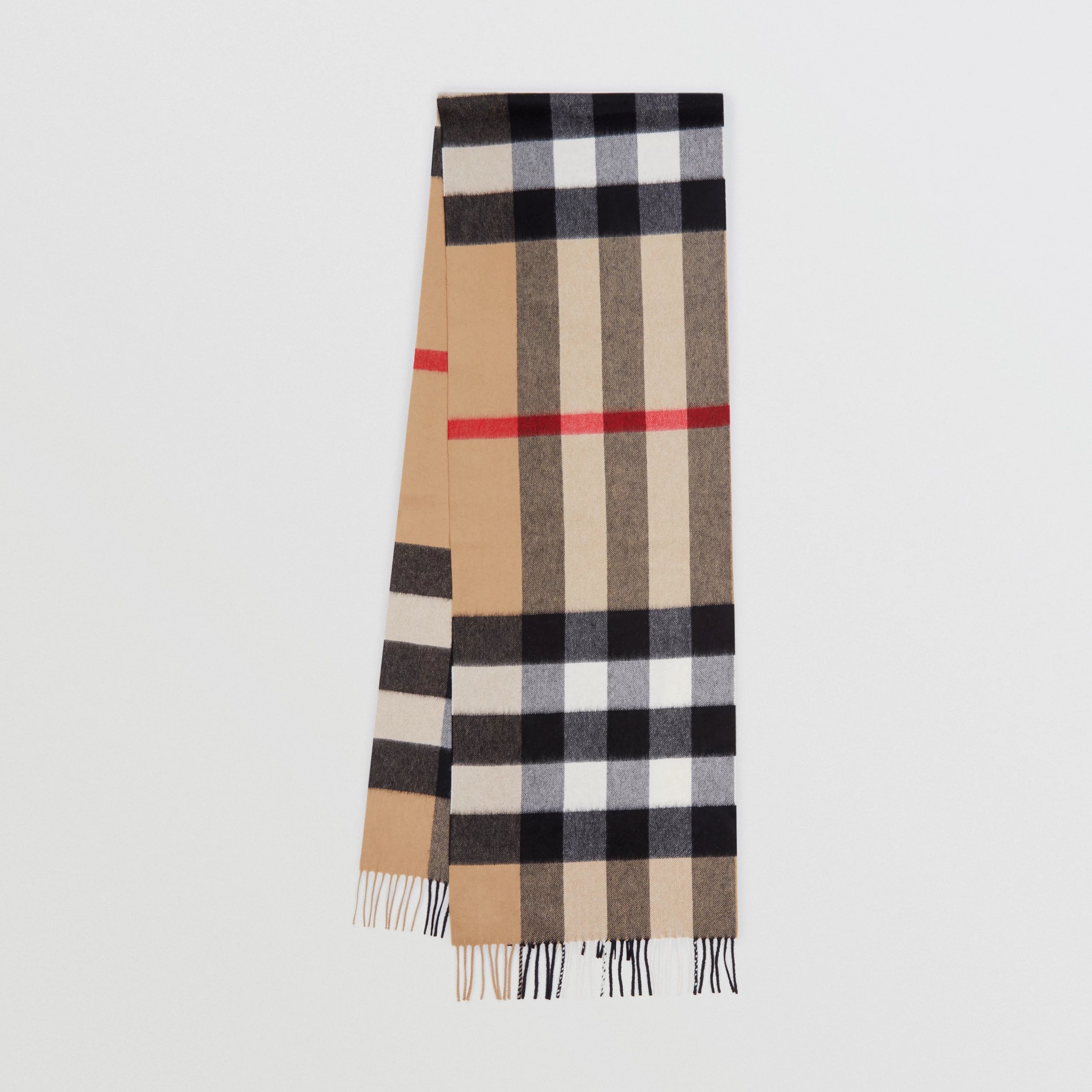 Check Cashmere Scarf in Archive Beige | Burberry United States | Burberry (US)