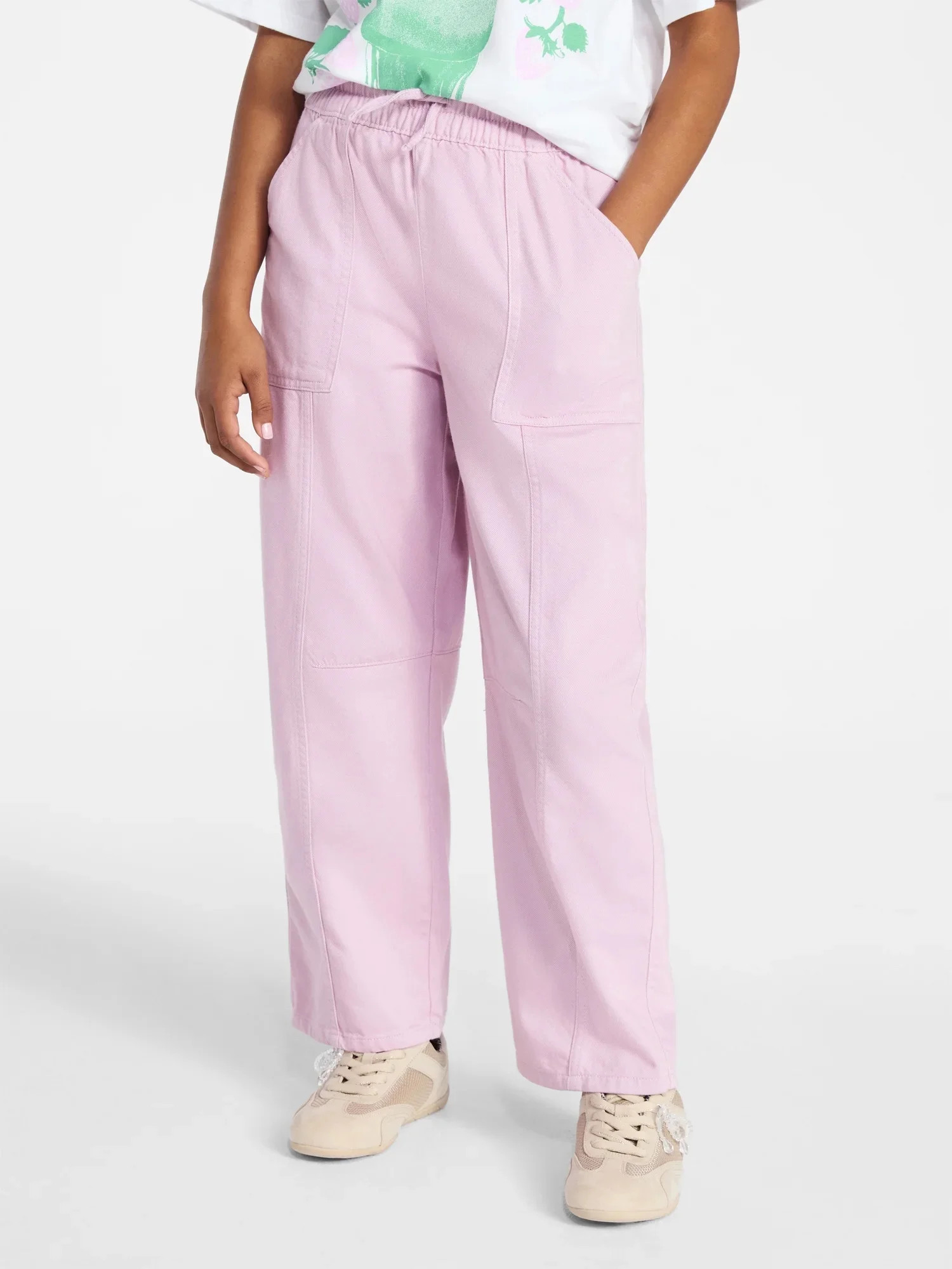 Weekend Academy Girls Barrel Leg Pants, Sizes 5-18 | Walmart (US)